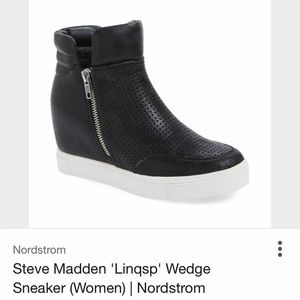 Steve Madden lander Linpsp black Wedge NEW